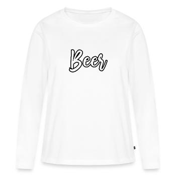 Beer - Frauen Premium Bio Langarmshirt - Weiß - Vorne - Julia (174cm)