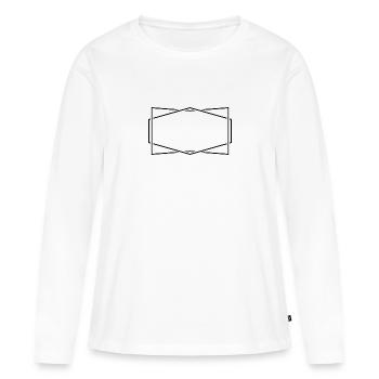 Cadre - T-shirt manches longues Premium bio Femme - blanc - Devant - Julia (174cm)