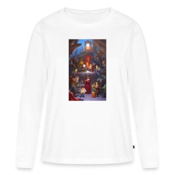 Dîner de famille de science-fiction - T-shirt manches longues Premium bio Femme - blanc - Devant - Julia (174cm)