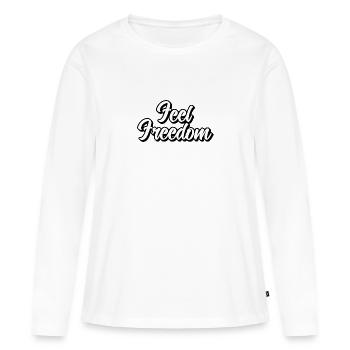 Feel Freedom - Women's Premium Organic Long Sleeve Shirt - white - Front - Julia (174cm)