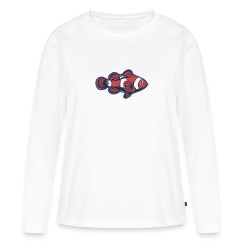 Clownfisch - Frauen Premium Bio Langarmshirt - Weiß - Vorne - Julia (174cm)