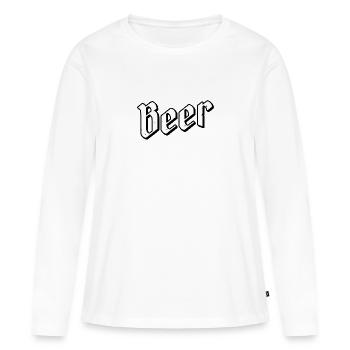 Beer - Frauen Premium Bio Langarmshirt - Weiß - Vorne - Julia (174cm)