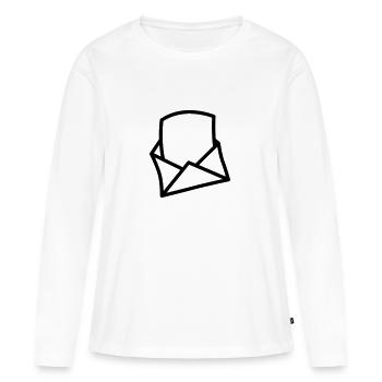 Lettre - T-shirt manches longues Premium bio Femme - blanc - Devant - Julia (174cm)