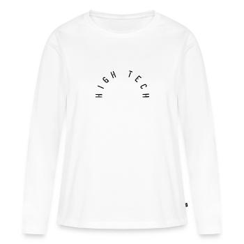 Haute technologie - T-shirt manches longues Premium bio Femme - blanc - Devant - Julia (174cm)