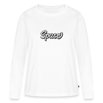 Espace - T-shirt manches longues Premium bio Femme - blanc - Devant - Julia (174cm)