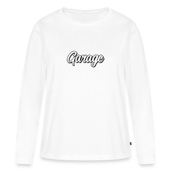 Garage - T-shirt manches longues Premium bio Femme - blanc - Devant - Julia (174cm)