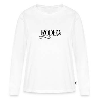 Rodéo - T-shirt manches longues Premium bio Femme - blanc - Devant - Julia (174cm)