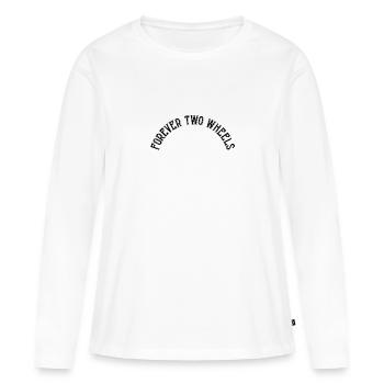 Forever deux roues - T-shirt manches longues Premium bio Femme - blanc - Devant - Julia (174cm)