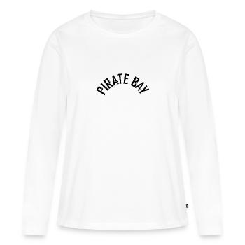 Baie des Pirates - T-shirt manches longues Premium bio Femme - blanc - Devant - Julia (174cm)