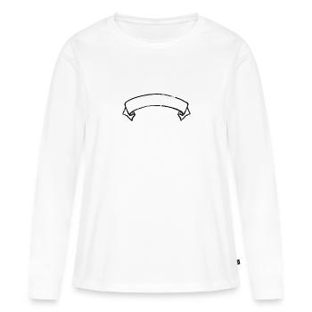 Bannière - T-shirt manches longues Premium bio Femme - blanc - Devant - Julia (174cm)