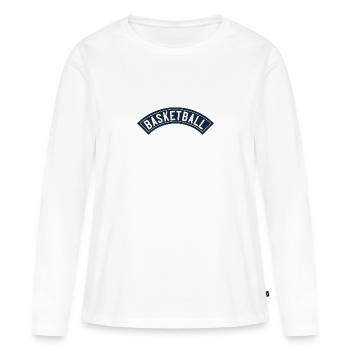 Basketball Banner - Frauen Premium Bio Langarmshirt - Weiß - Vorne - Julia (174cm)