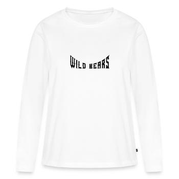 Ours sauvages - T-shirt manches longues Premium bio Femme - blanc - Devant - Julia (174cm)