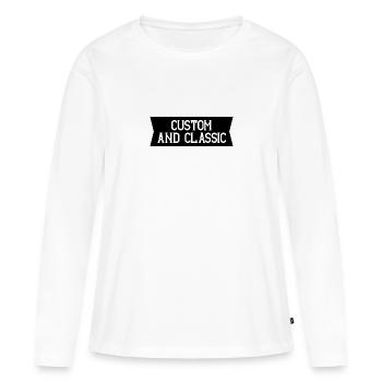 Custom and Classic - Women's Premium Organic Long Sleeve Shirt - white - Front - Julia (174cm)