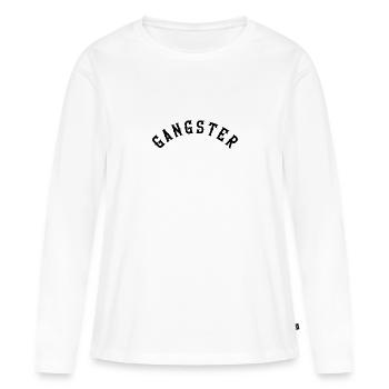 Gangster - Frauen Premium Bio Langarmshirt - Weiß - Vorne - Julia (174cm)