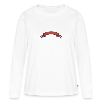 Bannière - T-shirt manches longues Premium bio Femme - blanc - Devant - Julia (174cm)