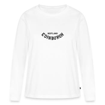 Ecosse Édimbourg - T-shirt manches longues Premium bio Femme - blanc - Devant - Julia (174cm)