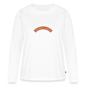 Bannière cosmique - T-shirt manches longues Premium bio Femme - blanc - Devant - Julia (174cm)