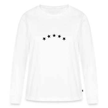 Sterne Bogen - Frauen Premium Bio Langarmshirt - Weiß - Vorne - Julia (174cm)