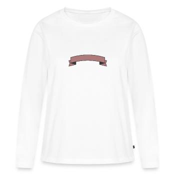Bannière - T-shirt manches longues Premium bio Femme - blanc - Devant - Julia (174cm)