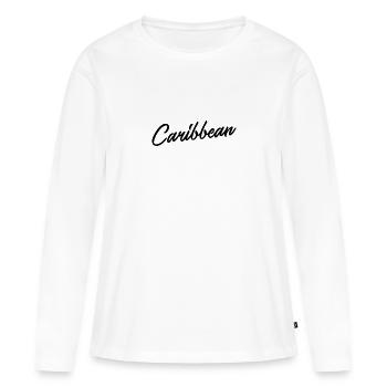 Caraïbes - T-shirt manches longues Premium bio Femme - blanc - Devant - Julia (174cm)