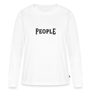 Gens - T-shirt manches longues Premium bio Femme - blanc - Devant - Julia (174cm)