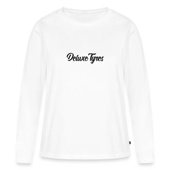 Pneus Deluxe - T-shirt manches longues Premium bio Femme - blanc - Devant - Julia (174cm)