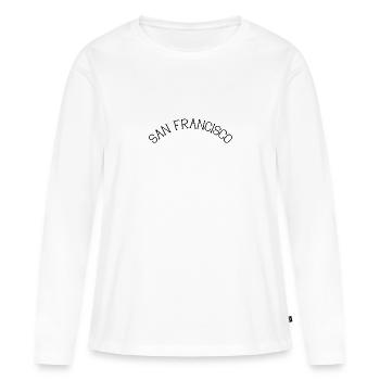San Francisco - Women's Premium Organic Long Sleeve Shirt - white - Front - Julia (174cm)
