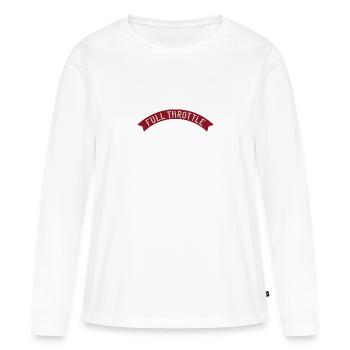 Plein gaz - T-shirt manches longues Premium bio Femme - blanc - Devant - Julia (174cm)