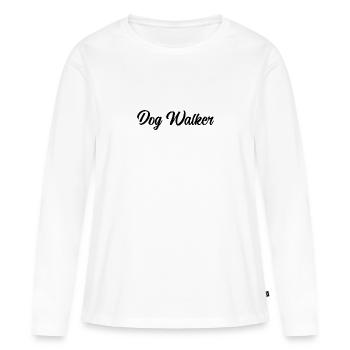 Dog Walker - Frauen Premium Bio Langarmshirt - Weiß - Vorne - Julia (174cm)