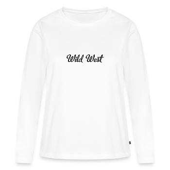 Wild West - Frauen Premium Bio Langarmshirt - Weiß - Vorne - Julia (174cm)