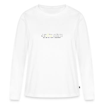 Binary Joke - Frauen Premium Bio Langarmshirt - Weiß - Vorne - Julia (174cm)