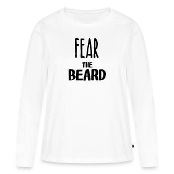 Fear the beard - Women's Premium Organic Long Sleeve Shirt - white - Front - Julia (174cm)