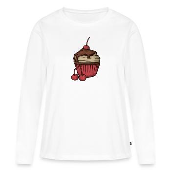 Cupcake - T-shirt manches longues Premium bio Femme - blanc - Devant - Julia (174cm)