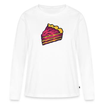 Du gâteau - T-shirt manches longues Premium bio Femme - blanc - Devant - Julia (174cm)