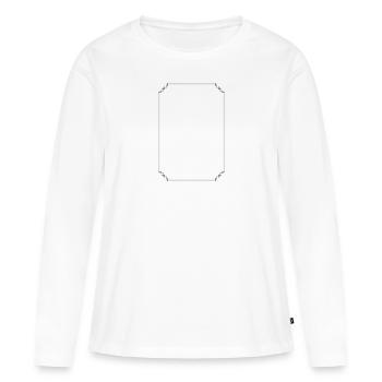 Cadre vintage - T-shirt manches longues Premium bio Femme - blanc - Devant - Julia (174cm)