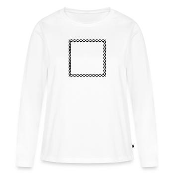 Cadre Vikings - T-shirt manches longues Premium bio Femme - blanc - Devant - Julia (174cm)