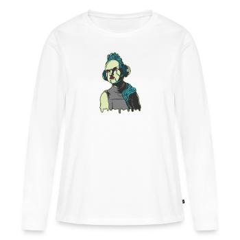 Roboter - Frauen Premium Bio Langarmshirt - Weiß - Vorne - Julia (174cm)