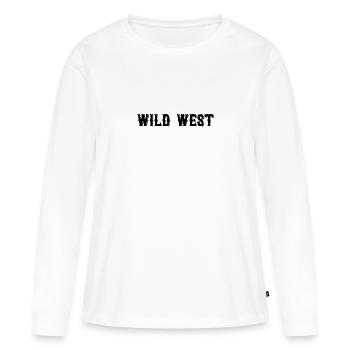 Wild West - Frauen Premium Bio Langarmshirt - Weiß - Vorne - Julia (174cm)