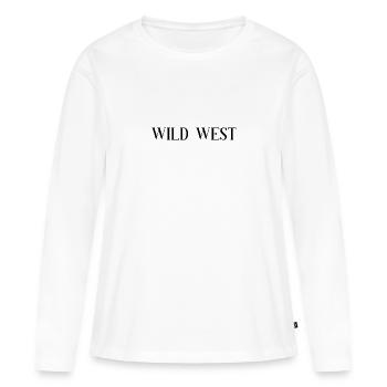 Wild West - Frauen Premium Bio Langarmshirt - Weiß - Vorne - Julia (174cm)