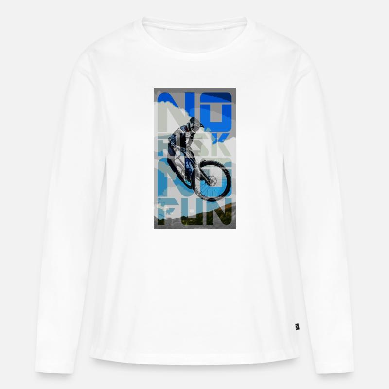 MTB - Frauen Premium Bio Langarmshirt - Weiß