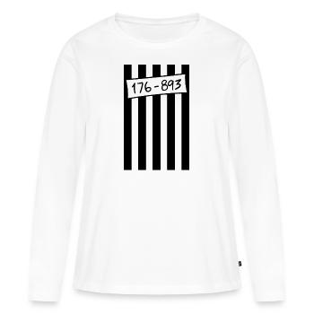 Panzerknacker Streifen Gefangener der Liebe - Frauen Premium Bio Langarmshirt - Weiß - Vorne - Julia (174cm)
