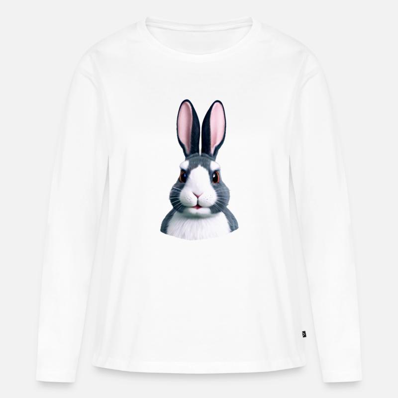 Rabbit - Not only at Easter - Women's Premium Organic Long Sleeve Shirt - white
