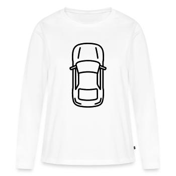 Auto - Frauen Premium Bio Langarmshirt - Weiß - Vorne - Julia (174cm)
