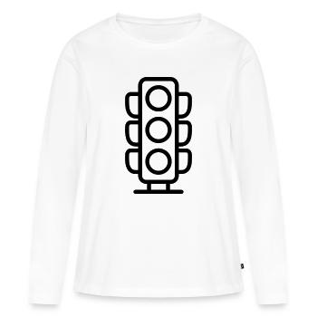 Ampel - Frauen Premium Bio Langarmshirt - Weiß - Vorne - Julia (174cm)