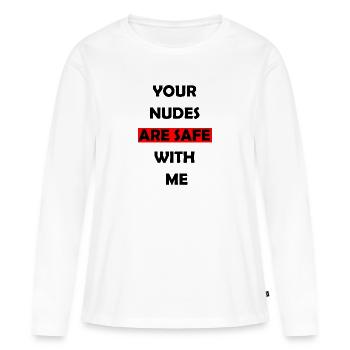 your nudes - T-shirt manches longues Premium bio Femme - blanc - Devant - Julia (174cm)