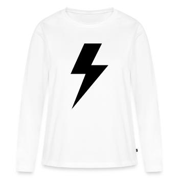 Lightning Strike - Women's Premium Organic Long Sleeve Shirt - white - Front - Julia (174cm)