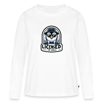 Licensed to Chill - Women's Premium Organic Long Sleeve Shirt - white - Front - Julia (174cm)