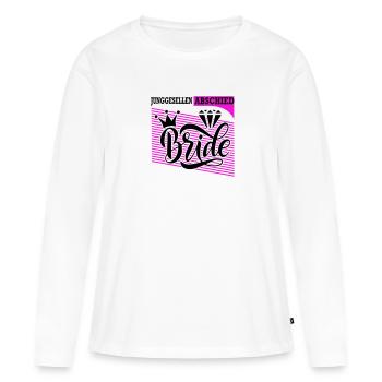 Junggesellenabschied Braut Bride Ring Krone - Frauen Premium Bio Langarmshirt - Weiß - Vorne - Julia (174cm)
