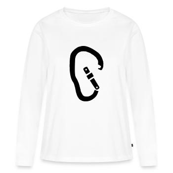 HMS Karabiner - Frauen Premium Bio Langarmshirt - Weiß - Vorne - Julia (174cm)