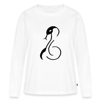 Cobra - T-shirt manches longues Premium bio Femme - blanc - Devant - Julia (174cm)